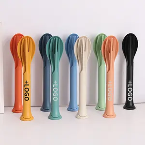 Wheat Straw Cutlery Set Portable Knife Fork Spoon