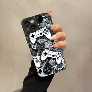 Game Console Pattern Phone Case, Decorative Phone Protector Cover, Phone Accessories Compatible with iPhone 11 12 13 14 15 16 17 Pro Max
