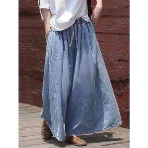 Oversized Wide Leg Flare Jeans for Women – Extra Loose Soft Tencel Denim, Tall & Plus Size Friendly