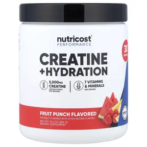 Nutricost Performance, Creatine + Hydration, Fruit Punch, 10.1 oz (282 g)