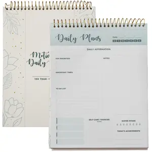 Daily To-Do Undated Planner Notepad, 100 Sheets, 8.5x11", Spiral Binding- Paper 'n Such