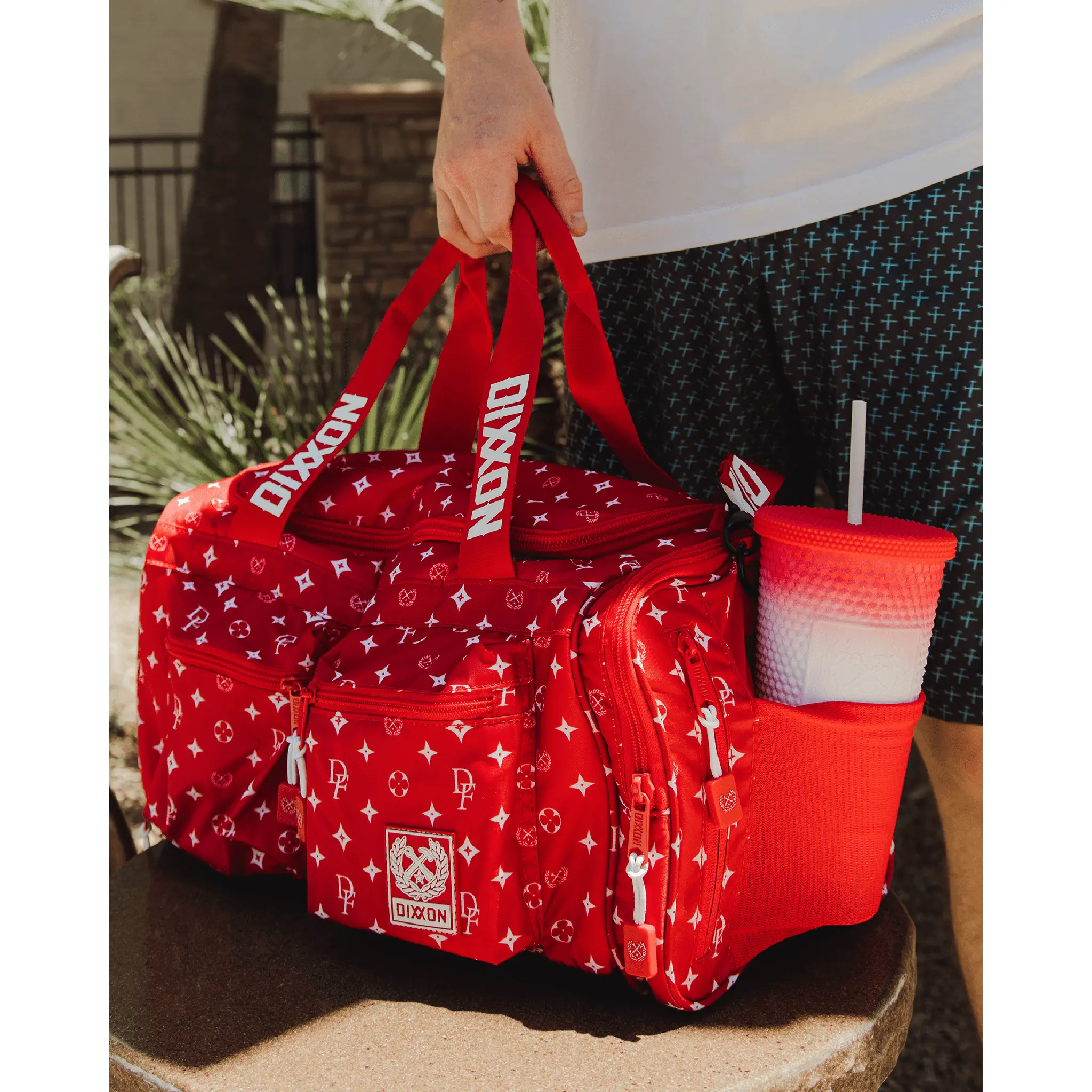 Bougie Duffle Bag - Red & White
