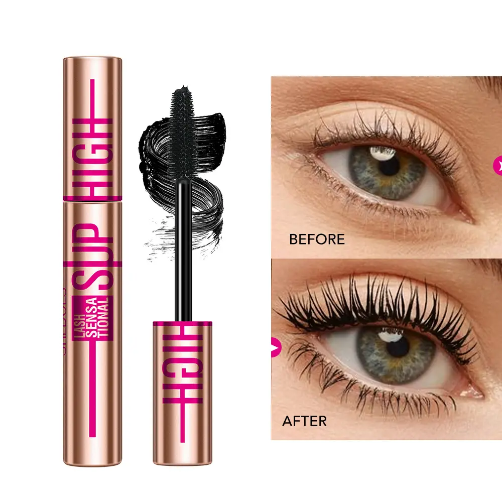 Super High 4D Lash Sensational Mascara | Waterproof Volume Lengthening Long-Lasting Formula, Volumizing Curling & Lengthening for Dramatic, Defined Lashes Voluminous Lengthening Mascara, Fluffy Lashes Mascara