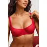 Women's Sexy Mesh Underwire Balconette Bra See Through No Padded