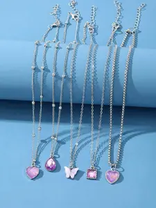 Beautiful Butterfly, square, water drop necklace by Advaya