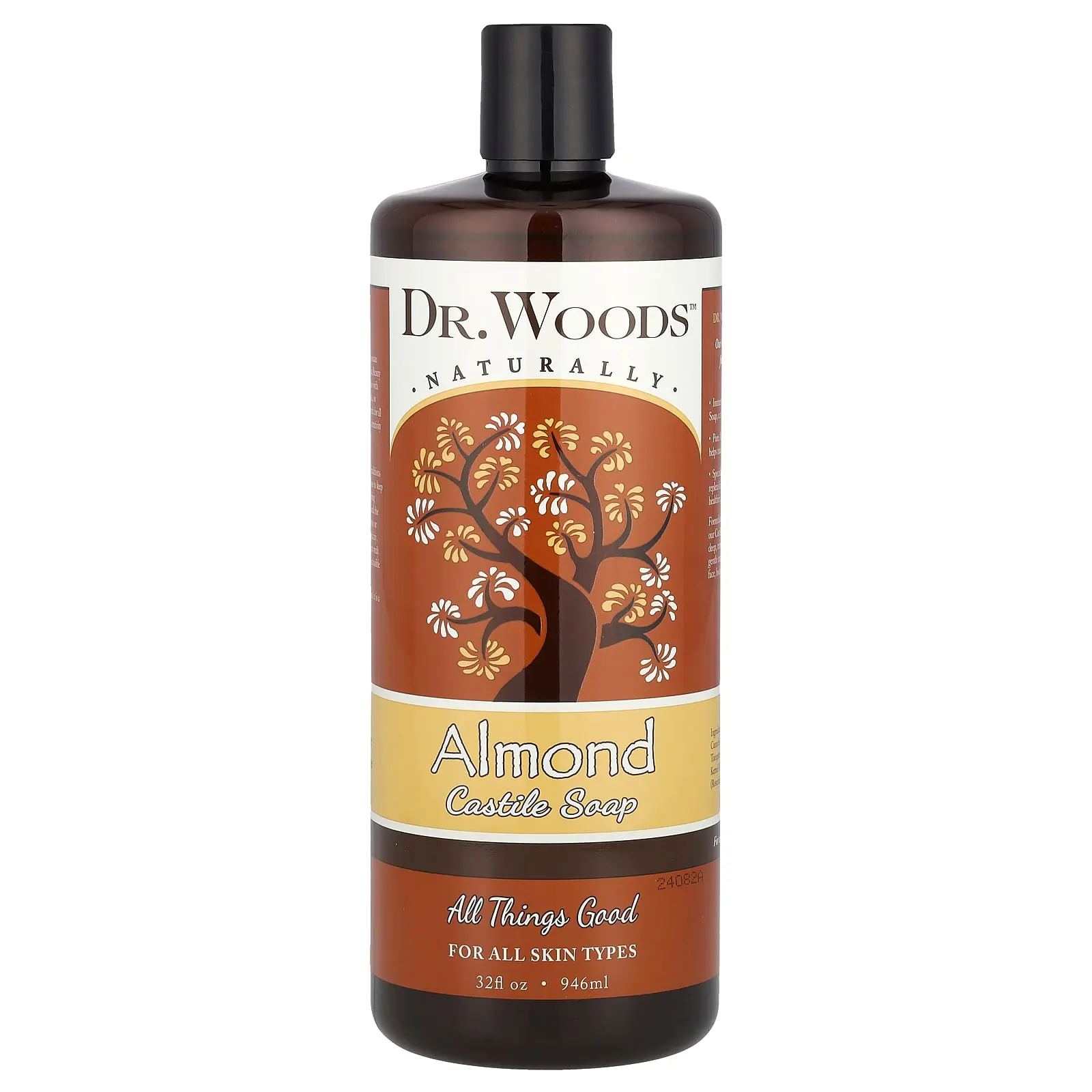 Dr. Woods Almond Castile Soap, 32 fl oz (946 ml)