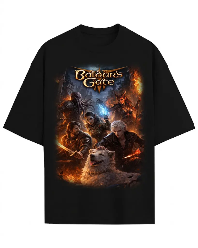 Baldur’s Gate 3 Vintage Fantasy RPG Men's Gift For Fans T Shirt