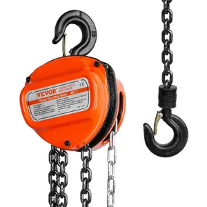 fathersdaygift  VEVOR Hand Chain Hoist, 1 Ton 2200 lbs Capacity 10 FT Come Along, G80 Galvanized Carbon Steel with Double-Pawl Brake, Auto Chain Leading & 360 °   Rotation Hook, for Garage Factory DockVEVOR Super Brand Day