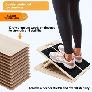 Slant Board for Calf Stretching, all new upgrade, portable 6-angle adjustable wooden ramp, with a load capacity of 550 Lbs, suitable for heel,leg,ankle, knee exercises, squats and physical therapy, rehabilitation, strength, and flexibility training