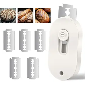 Bread Lame Dough Scoring Tool, Extractable Bread Scoring Tool With 5 Bread Razors & Scoring Patterns Booklet, Professional Bread Baking Scorer for Sourdough Bread, Baguette, Rye Bread