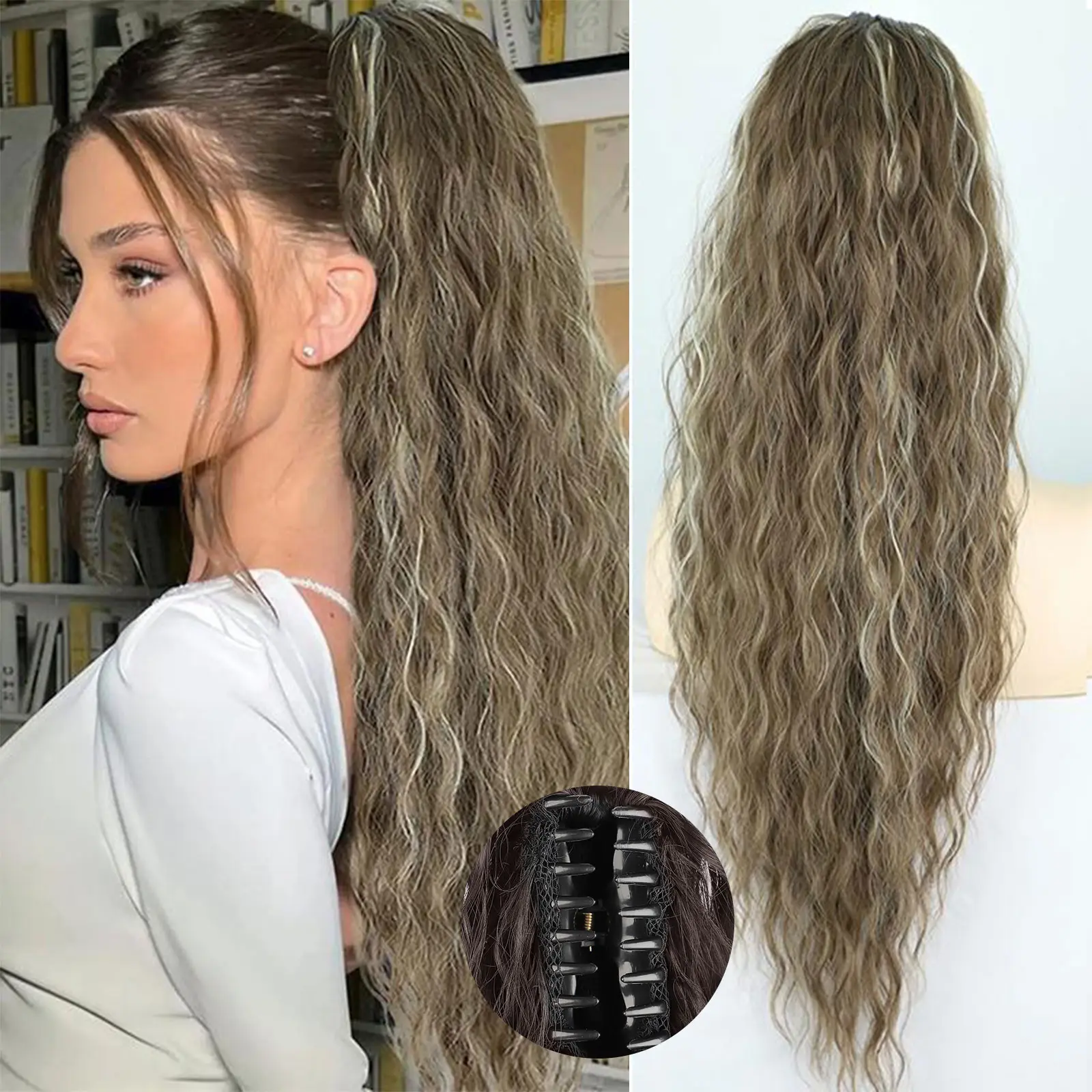 Claw Clip 30inch Dirty Brown Mix Blonde