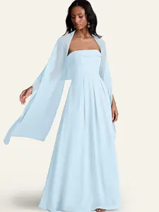 Azazie Matching Color Chiffon Lightweight Sheer Wedding Guest Evening Gala Party Shawl Wrap