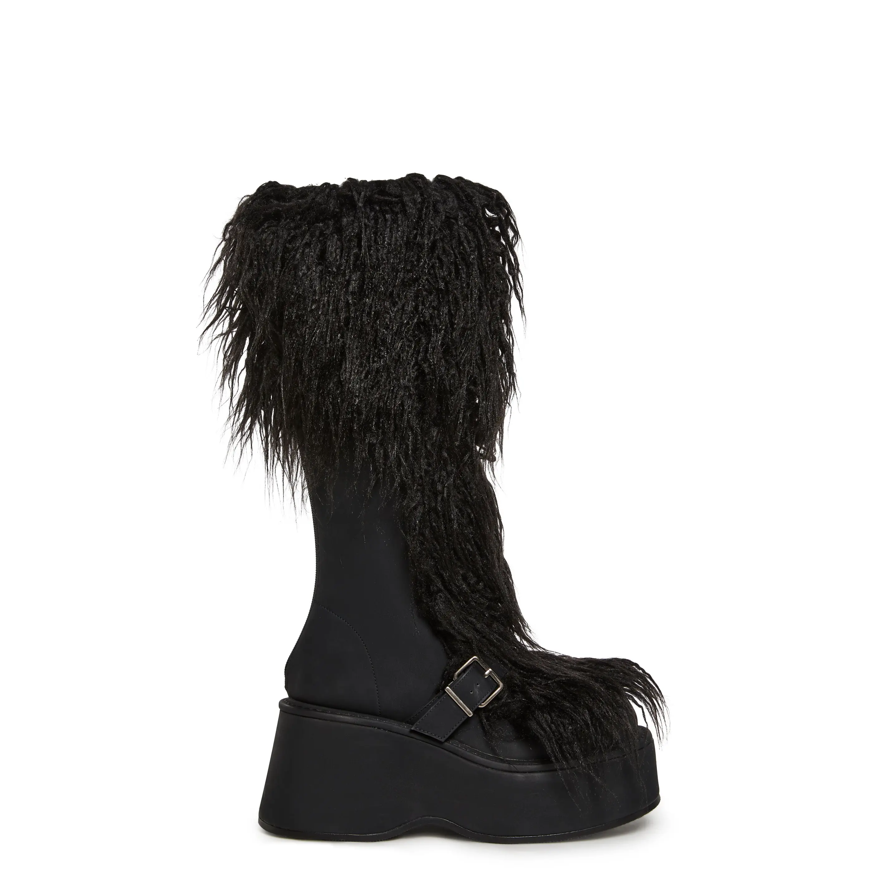 For Good Faux Fur Boots - Black