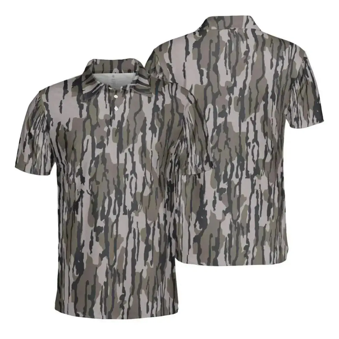 Bottomland Camouflage Polo for Men – Comfortable Casual Outdoor Shirt