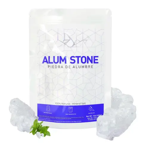 Premium Large Alum Stone - Natural Crystal Pieces, Healing Crystals, Deodorant, Aftershave, Post-Shave Multi-Purpose Manual Massage Tool for Bath & Body Care