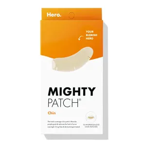 Hero Mighty Patch Chin Patch - XL Contoured Hydrocolloid Chin Patch, 10 CT