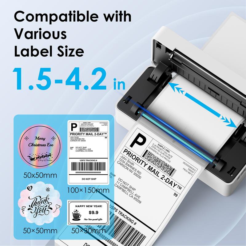 KNAON Shipping Label Printer Bluetooth Thermal Label Printer,Compatible with USPS, Amazon, Shopify, iOS/Android/Windows/Mac