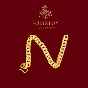 [9mm by 8.6 inches Cuban Bracelet]【FOLYSTUY (YNW14)】Cuban Bracelet Elegant Unisex Bracelet for Women or Men