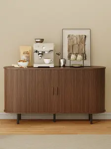 【Valentine's Day gift】ONBRILL 40/48/55/63" Fluted Sideboard Buffet Cabinet With Storage, Sliding Door & Adjustable Shelf, Modern Accent Coffee Bar Console Table for Kitchen, Entryway