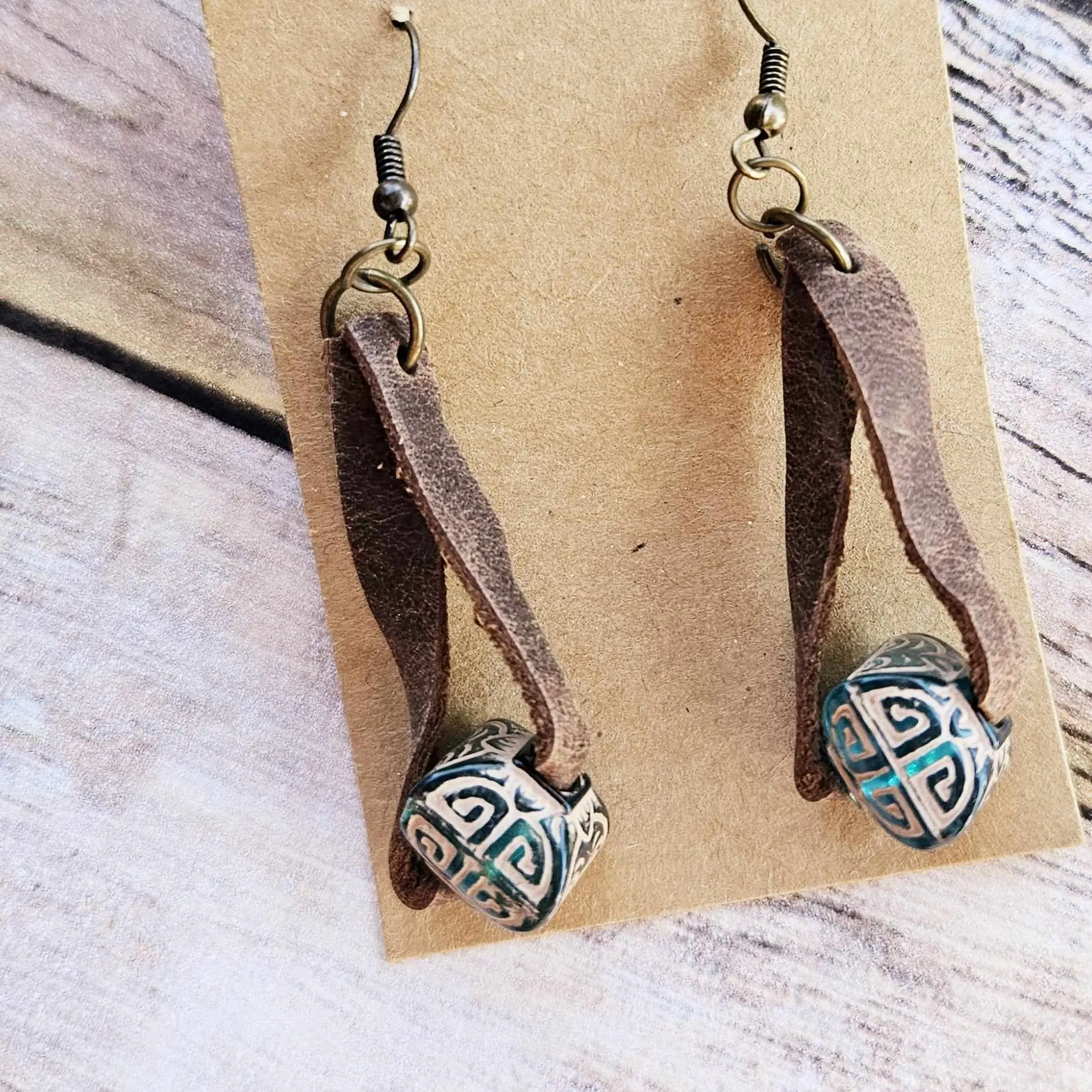 Leather Hoop Earrings