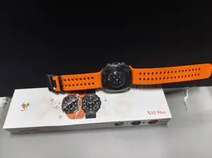 TUKBAR X15 Max Smartwatch with Orange Silicone Sport Band & Magnetic Charger - Fitness Tracker for Men and Women