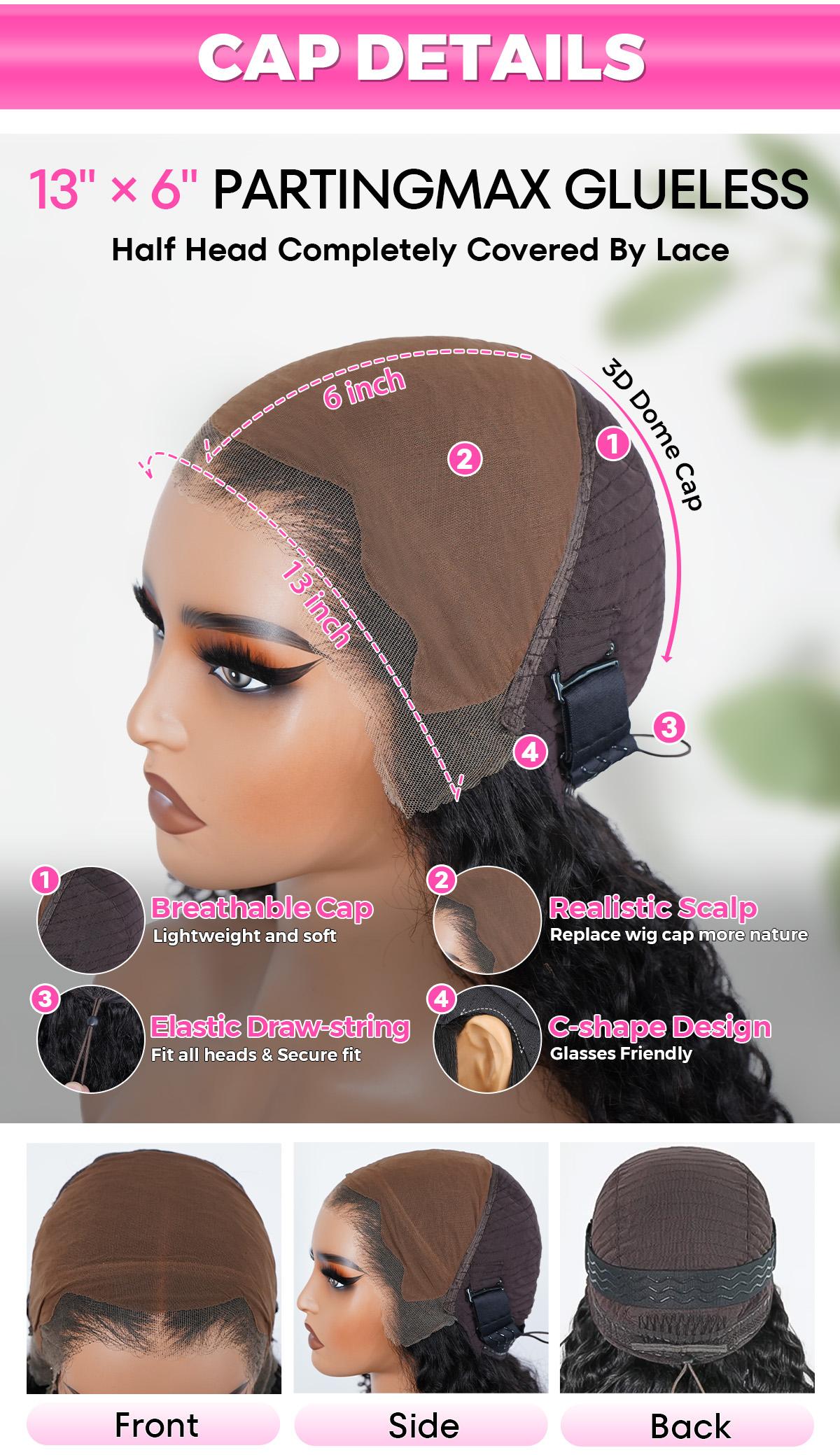 [Clearance Sale]CurlyMe 13x6 Full Lace Frontal Straight Human Hair Wear Go Glueless Wig With Elastic Draw-string