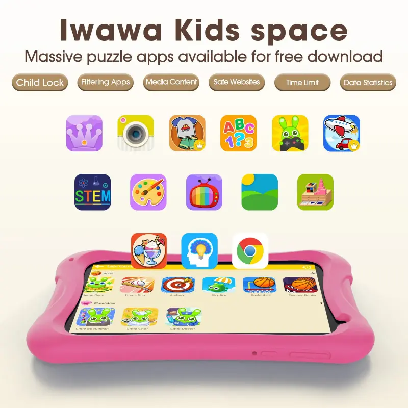 Children's Tablet 1+16GB Dual Camera Vision Protection Parental