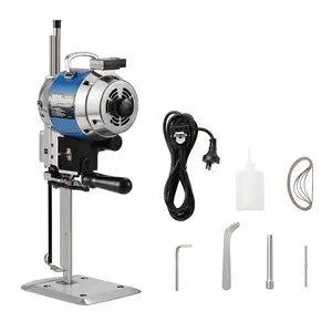 VEVOR Fabric Cutter, 750W High-Speed Straight Knife Cloth Cutting Machine, 9.8 Alloy Steel Blade, Industrial Fabric Cutting Machine with Automatic Knife Sharpen, for Multilayer Fabric Leather Cloth