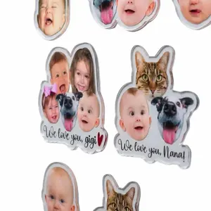 Personalized Baby Face Photo Magnet, Mothers Day Gifts for Grandma, Custom Photo Acrylic Magnet, Grandma Gift from Grandkids V