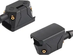 SETIPS 2PCS Universal Car Windshield Washer Nozzles - 4-Hole Left & Right Wiper Sprayers, Easy Replacement for Auto