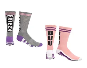 Dragon Ball Super Majin Buu And Frieza Anime 2 Pack Crew Socks