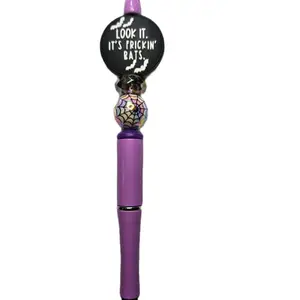 Frickin Bats Halloween Handmade Beaded Pen - Perfect for Writing and Correction Tools