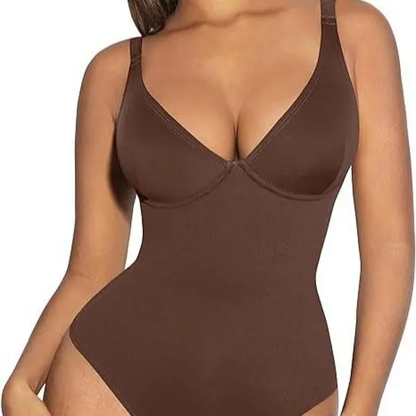 FeelinGirl Women V Neck Bodysuit Thong Tummy Control Shapewear Basic Fabric4 Fashion Womenswear Summervibes FeelinGirl Women V Neck Bodysuit Thong Tummy Control Shapewear Basic Fabric4 Fashion Womenswear Summervibes