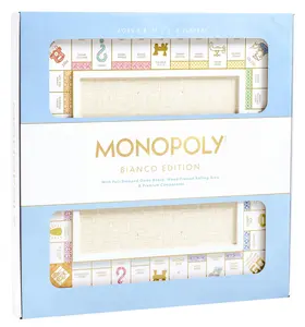 WS Game Company Monopoly Bianco Edition Board Game for 2 to 6 Players, Ages 8+