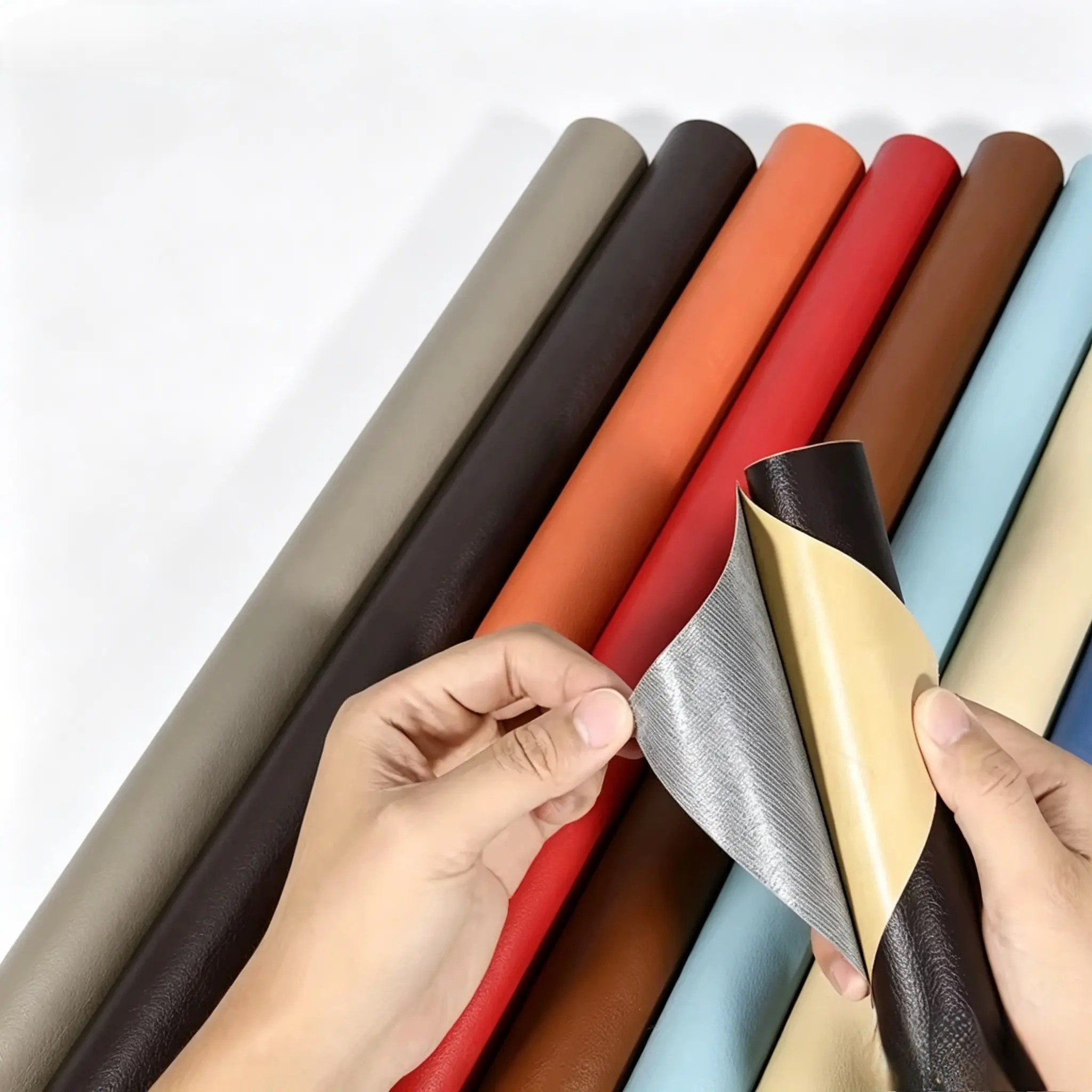 Self-Adhesive PU Leather Repair Patch Tape Kit - Cuttable, Eco-Friendly, Removable PU Leather Material Stickers for Couch, Car Seats (Black, Brown)