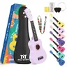 MUSTAR Soprano Ukulele for Beginners Kit - 21 Inch Basswood Ukulele with Gig Bag Strap & Accessories for Kids & Beginners