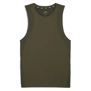 PUMA Mens Energy Cloudspun Mesh Crew Neck Athletic Tank  Casual - Green