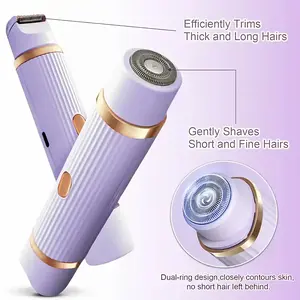 1pc rechargeable dual head wireless electric shaver, Cordless Body Shaver, 2-in-1 men's and women's dual head electric shaver, bikini trimmer, hair trimmer and facial hair remover, used for bikini armpit, leg, arm, body and face, Christmas gift