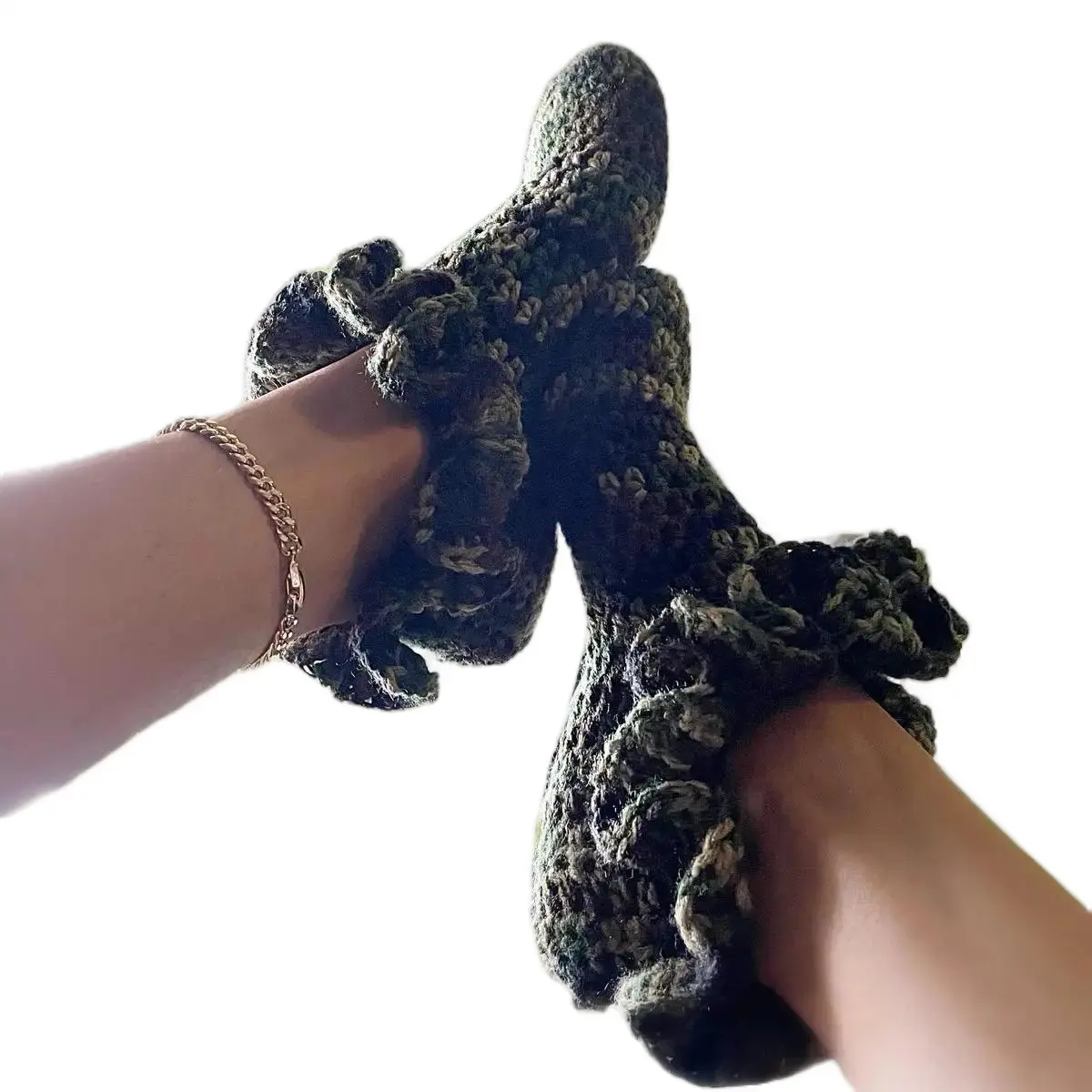 Crochet Ruffle socks Comfortable