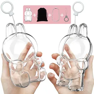 Protective Case for Labubu Have a Seat Series - Crystal Clear Display Box for The Monsters Figures Dustproof & Scratch-Resistant Showcase (Doll Not Included)-3 Collectible Figurines adhd organization products jewelry box makeup organizer jewelry organizer