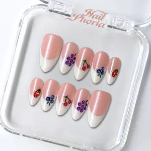 NailPhoria SUMMER JAM -SUMMER Handmade Press-On Nails | Reusable, Salon-Quality, Long-Lasting, Glossy Design