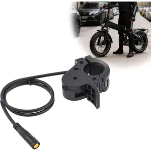 300X Ebike Throttle, 3-Pin Female for BBS01/BBS02B Motors, 24V-72V Electric Scooter Thumb Throttle, Water-Resistant Mini Bike Throttle,Easy No-Removal Inst