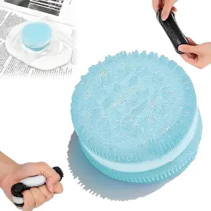 2 Pack Handmade Silicone Stress Relief Squishy Toy, 2025 New Ultra Soft Decompression Venting Anxiety and Relaxation Perfect Desk Accessory (Blue)