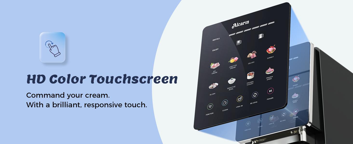 Electric Ice Cream Maker Machine for Homemade, Frozen Treat, Gelato, Yorgurt, Sorbet, Mix-in & More, 10 One-Touch Programs with 3 Pints, Keto, Vegan, Dairy-Free Options