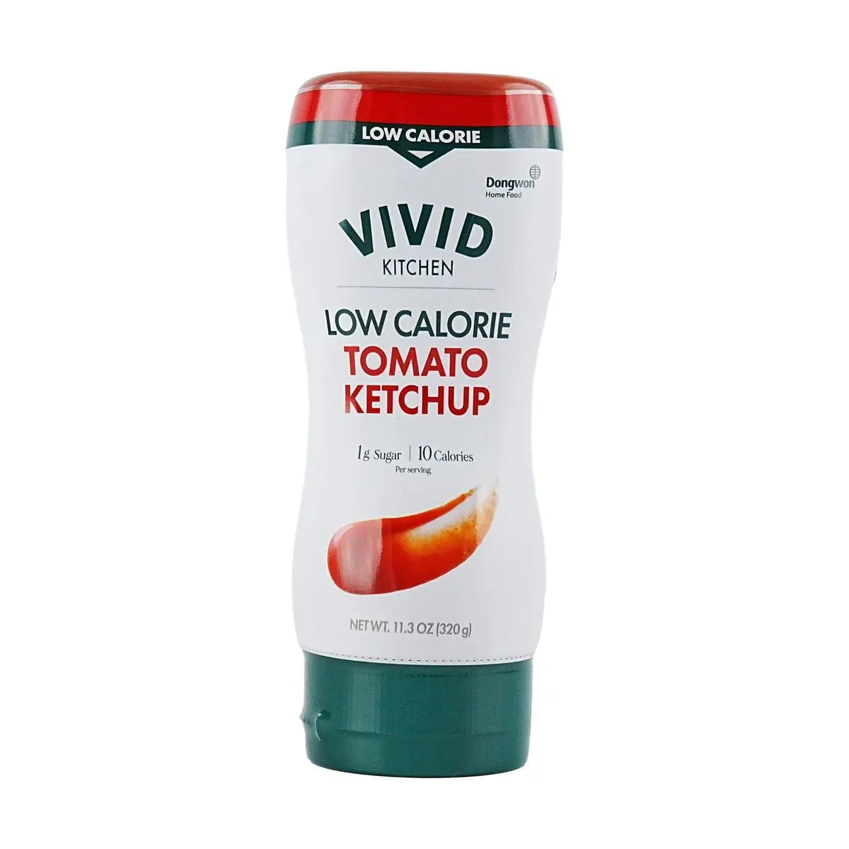 Dongwon Low Calorie Tomato Ketchup - Sugar-Free, Low Carb Sauce, 320g, Authentic Korean Flavor for Healthy Eating