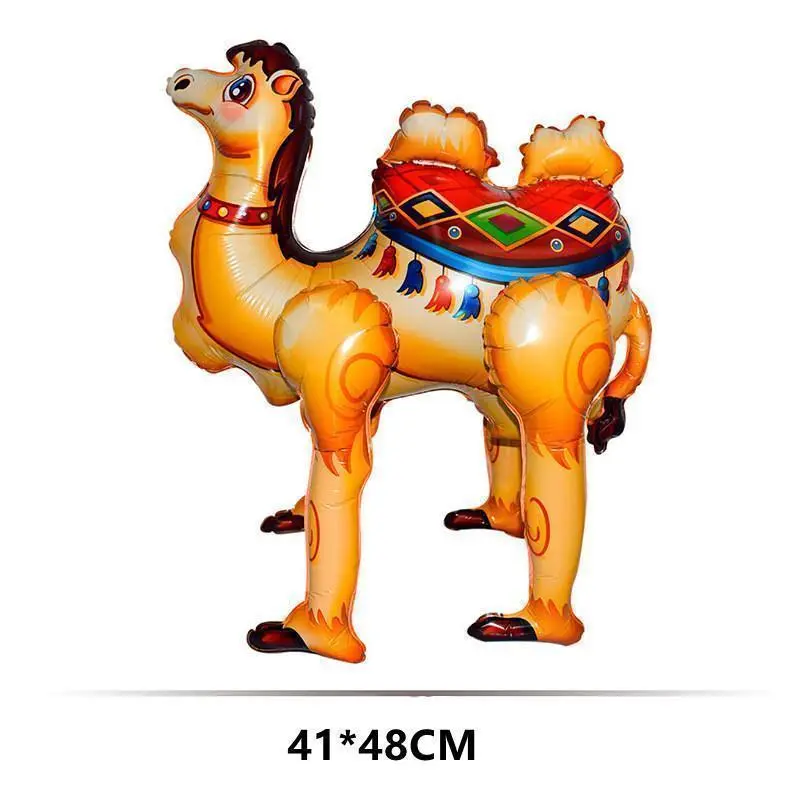 DIY 4D Walking Alpaca Camel Foil Balloons Jungle Animal Balloons Desert Camel Theme Birthday Party Decorations Home Decors Toys