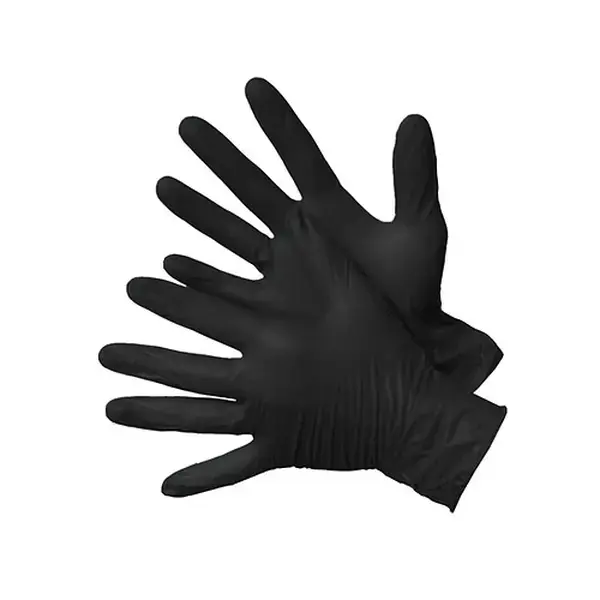 Nitrile Disposable Gloves, 100-Count Black Powder-Free Set for Home Care Cleaning Supplies