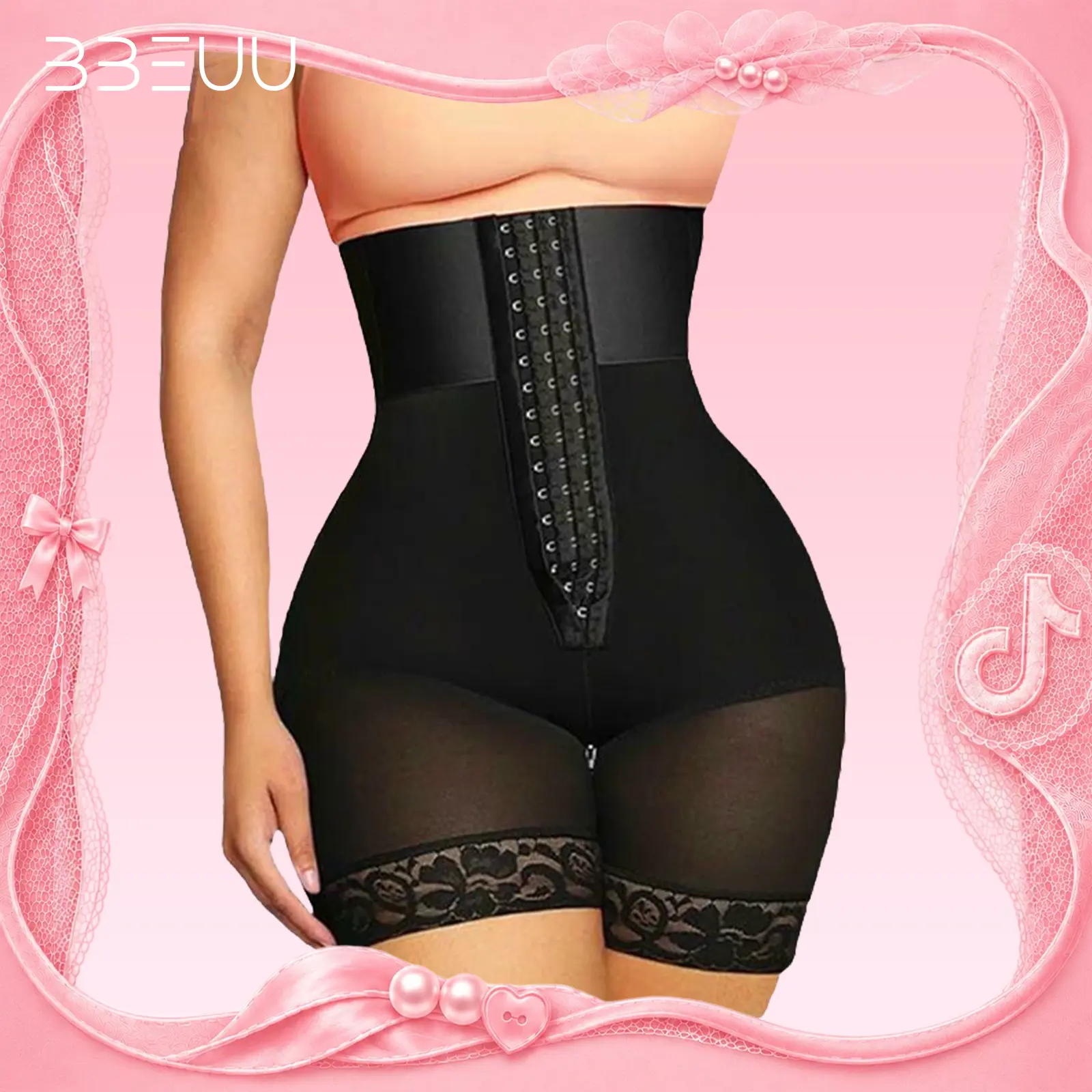 BBEUU S-3XL Women's BBL High Waist Girdle Shorts - Tummy Control Fajas for Flat Belly & Butt Lift - Must-Have Compression Shapewear - Comfortable, Elegant & Chic Style Womenswear body shapewear