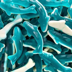 Blue Sharks Gummy Candy |2-Pound Bag | Made with Real Fruit Juice