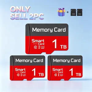 2 Complete Sets Micro SD Card for Surveillance Cameras, 1TB Micro TF SD Cards for Car Audio, Durable Microsdxc Card for Mobile Phones, SD Memory Card & SD Card for Dash Cams and PC